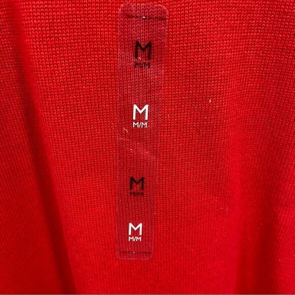 Brand New Without Tags Mens Tommy Hilfiger Red V Neck Cotton Sweater Size Medium - Picture 10 of 10
